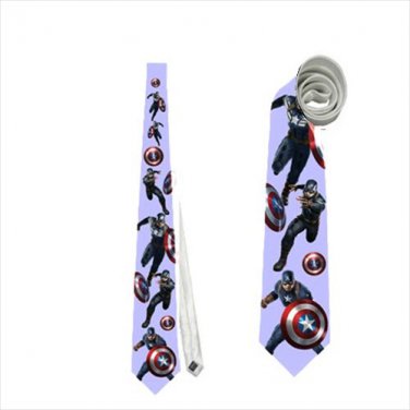 Necktie shield captain america iron man superhero avengers cosplay wedding
