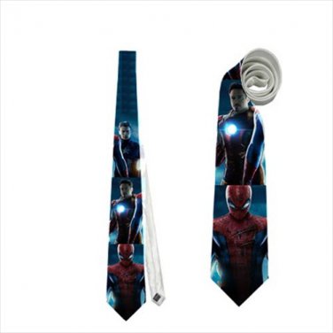 Necktie shield captain america iron man spiderman superhero avengers cosplay wedding