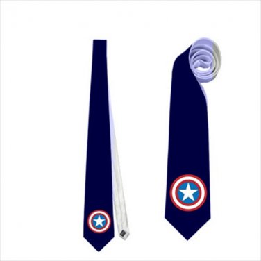 Necktie shield captain america  superhero avengers cosplay wedding