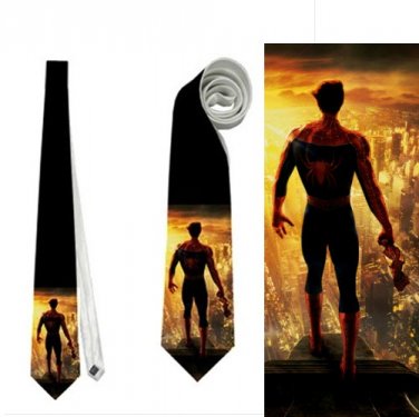 Necktie spiderman superhero avenger comics roleplay cosplay wedding
