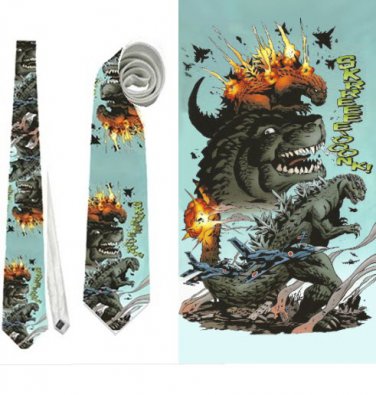 Necktie godzilla mutant monster tie roleplay cosplay wedding