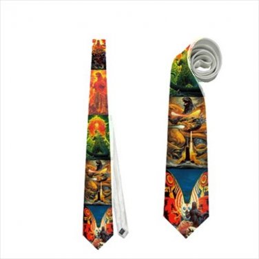 Necktie godzilla mutant monster tie roleplay cosplay wedding