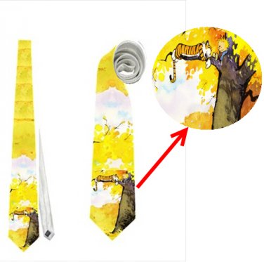 Necktie calvin tie comic strip tiger yellow tree roleplay cosplay wedding