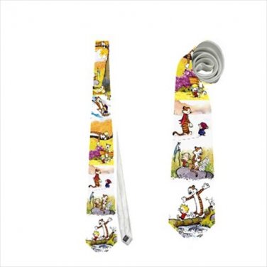 Necktie calvin tie comic strip tiger yellow tree roleplay cosplay wedding