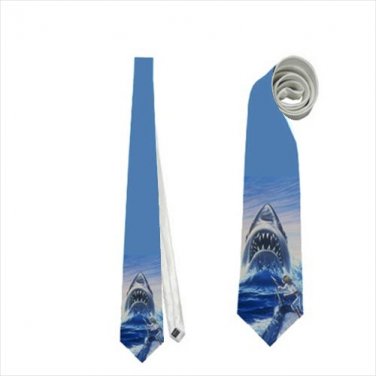 Necktie jaws shark halloween horror tie roleplay cosplay wedding