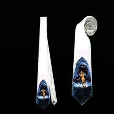 Necktie jaws shark halloween horror tie roleplay cosplay wedding