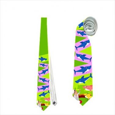 Necktie baby shark daddy tie roleplay cosplay wedding