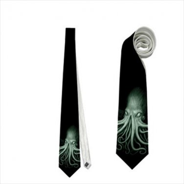 Necktie cthulhu octopus halloween horror tie roleplay cosplay wedding