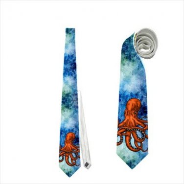 Necktie cthulhu octopus halloween horror tie roleplay cosplay wedding