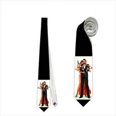 Necktie octopussy james bond agent 007 halloween tie roleplay cosplay wedding