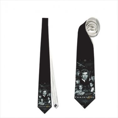 Necktie goldeneye james bond agent 007 halloween tie roleplay cosplay wedding