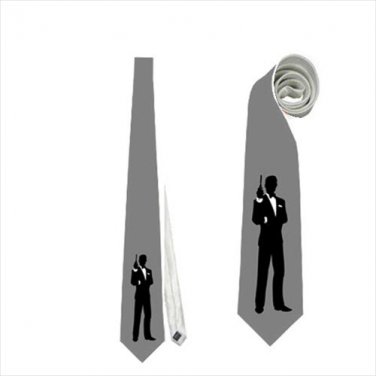 Necktie  james bond agent 007 halloween tie roleplay cosplay wedding