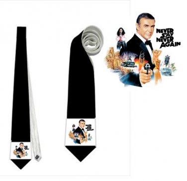 Necktie  james bond agent 007 halloween tie roleplay cosplay wedding a view to a kill
