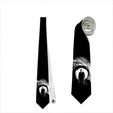 Necktie james bond agent 007 halloween tie roleplay cosplay wedding