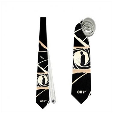 Necktie james bond agent 007 halloween tie roleplay cosplay wedding