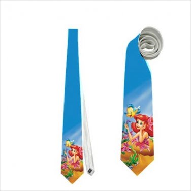 Necktie little mermaid ariel flounder ursula romance tie grooms groomsman wedding