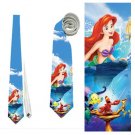 Necktie little mermaid ariel flounder ursula romance tie grooms groomsman wedding