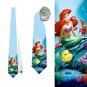 Necktie little mermaid ariel flounder ursula romance tie grooms groomsman wedding