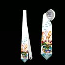 Necktie surfing frog puerto rico souvenir flag romance tie grooms groomsman wedding