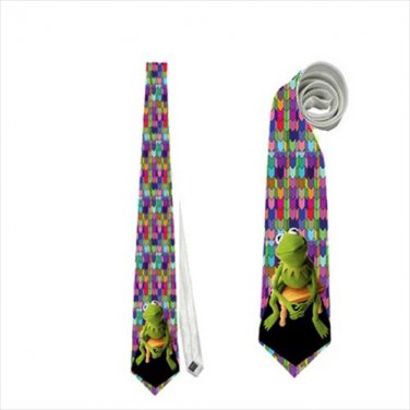 Necktie kermit frog muppet muppets  tie grooms groomsman wedding