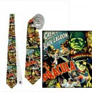 Necktie universal monsters frankenstein dracula creature black lagoon invisible mummy halloween