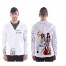 Men`s hooded windbreaker Rock and Roll music a2 duo angel anthony rockbul