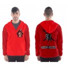 Men`s hooded windbreaker  pirates Caribbean  Jamaica cannabis surf