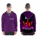 Men`s hooded windbreaker  hard rock Blackmoor Strat guitar guitarist Purple Smoke on the water