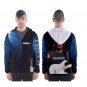 Men`s hooded windbreaker  hard rock  guitar guitarist  song singer vocalist entertainer