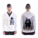 Men`s hooded windbreaker  wars father space fantastic stars Lucas Skywalker