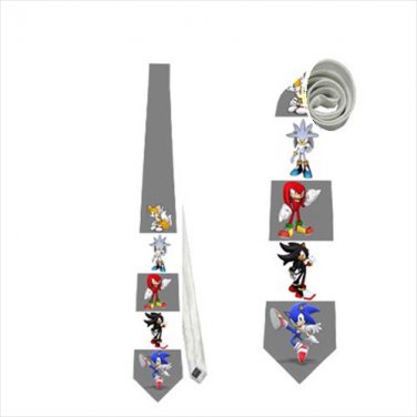 Necktie sonic silver shadow knuckles tails tie