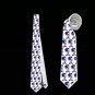 Necktie sonic hedgehog pattern tie