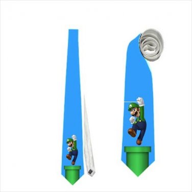 Necktie super mario luigi pipe tie