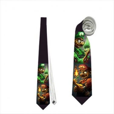 Necktie super mario luigi halloween creepy evil bad eyes funny tie