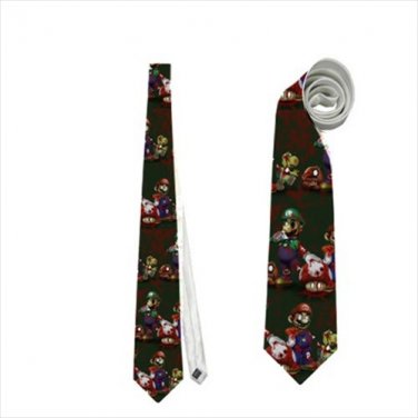Necktie super mario luigi zombie toad halloween creepy evil bad eyes funny tie