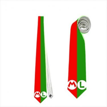 Necktie super mario split funny tie