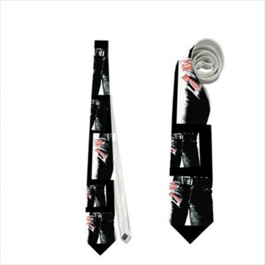 Necktie rolling stone tongue