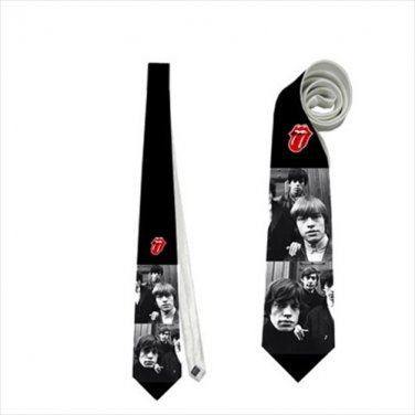 Necktie rolling stone tongue