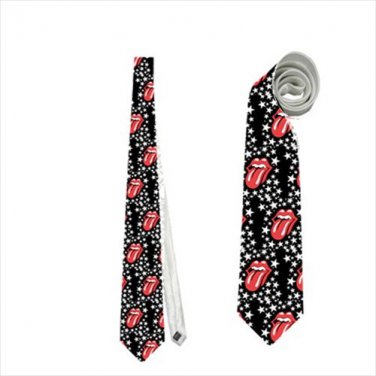 Necktie rolling stone tongue
