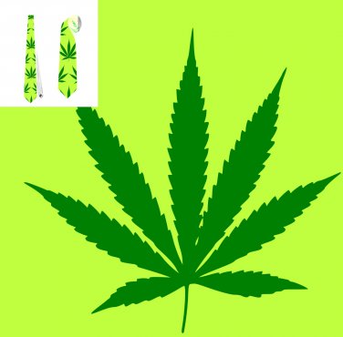 Necktie  ganja smokier happy hippy