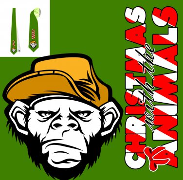 Necktie Christmas animal monkey