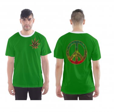 Custom Men's Sports Mesh Tee  rock and roll music ganja smoker hippy