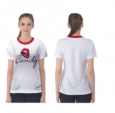 Women's Sport Mesh Tee  Candy sweet sexy girl kiss cherry