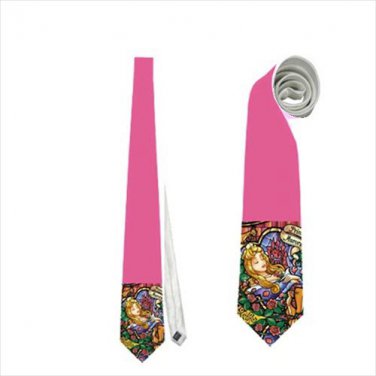 Necktie sleeping beauty aurora princess romance tie grooms groomsman wedding