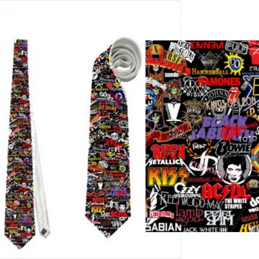Necktie heavy metal thrash rock collage