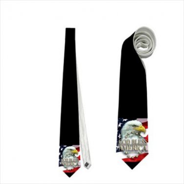 Necktie USA bald eagle flag national patriotic politic politology america