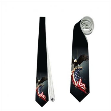 Necktie USA bald eagle flag national patriotic politic politology america