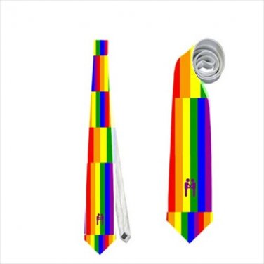 Necktie gay pride flag rainbow