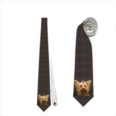 Necktie yorkshire terrier dog tie