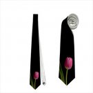 Necktie pink black tulip funeral